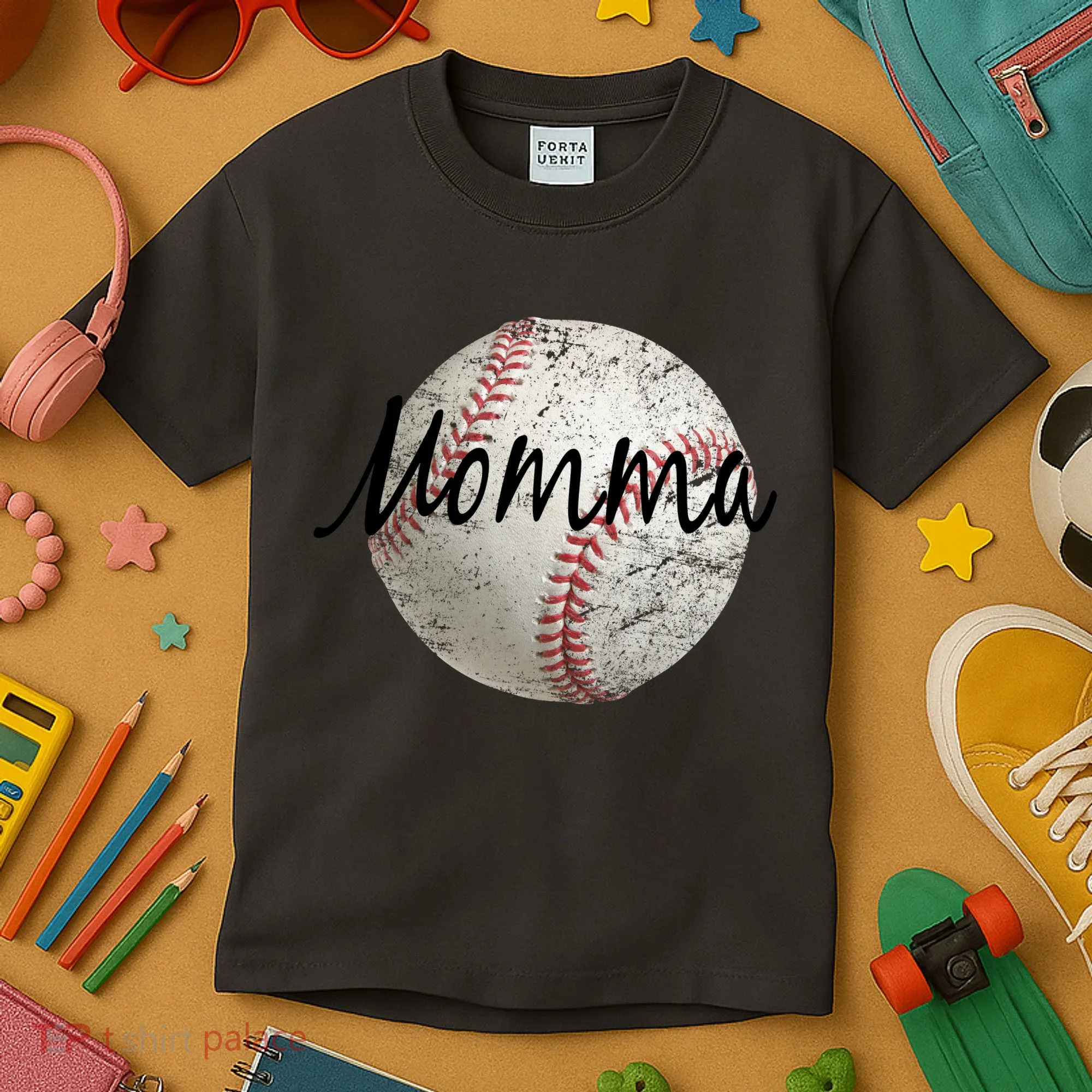 Baseball Momma Kids T-Shirt