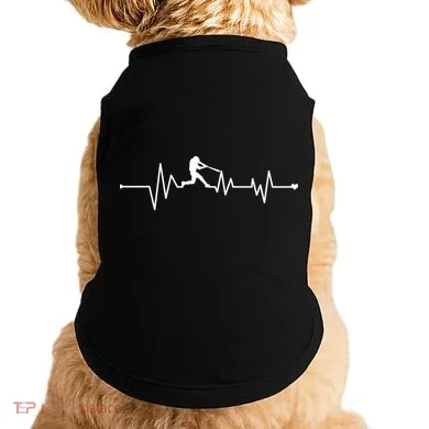 Baseball Player Heartbeat Doggie Tank