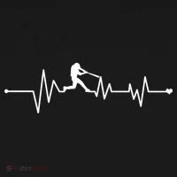 Baseball Player Heartbeat Backpack thumb 2