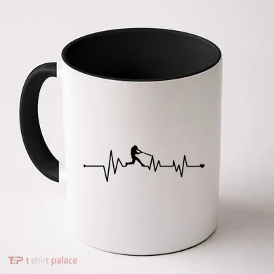 Baseball Player Heartbeat Coffee Mug