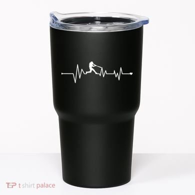 Baseball Player Heartbeat Tumbler