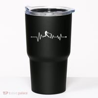 Baseball Player Heartbeat Tumbler thumb 0