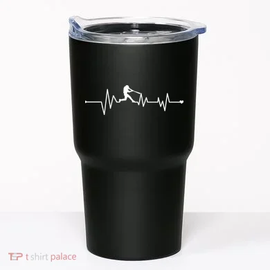Baseball Player Heartbeat Tumbler