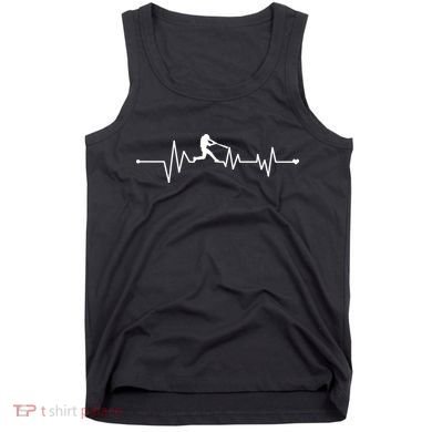 Baseball Player Heartbeat Tank Top