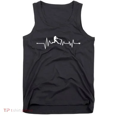 Baseball Player Heartbeat Tank Top