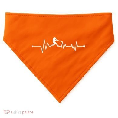 Baseball Player Heartbeat USA-Made Doggie Bandana