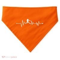 Baseball Player Heartbeat USA-Made Doggie Bandana thumb 0