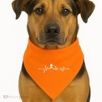 Baseball Player Heartbeat USA-Made Doggie Bandana thumb 1