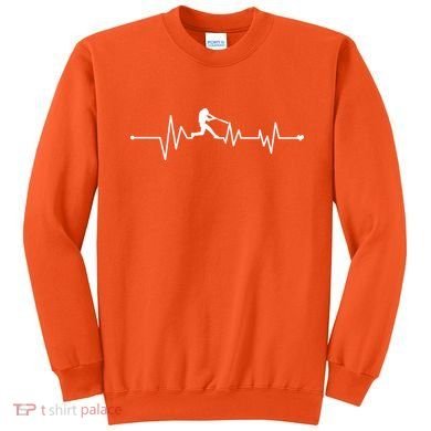 Baseball Player Heartbeat Sweatshirt
