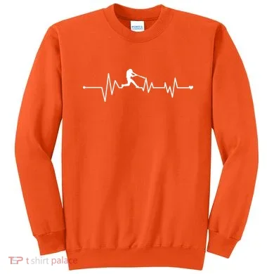 Baseball Player Heartbeat Sweatshirt