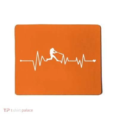 Baseball Player Heartbeat Mousepad