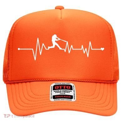 Baseball Player Heartbeat Hat