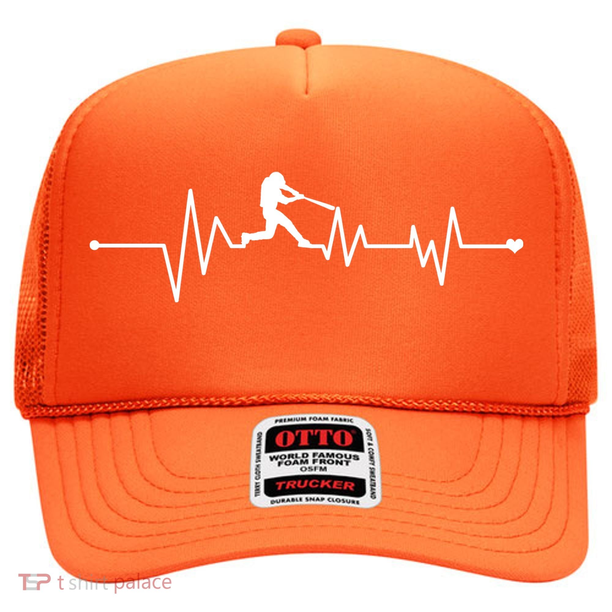 Baseball Player Heartbeat Hat