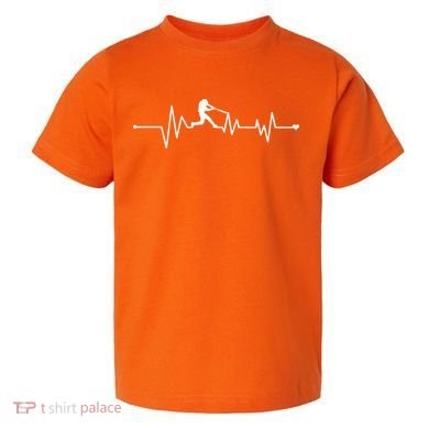 Baseball Player Heartbeat Toddler T-Shirt