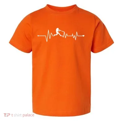Baseball Player Heartbeat Toddler T-Shirt
