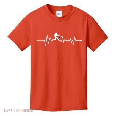 Baseball Player Heartbeat Kids T-Shirt