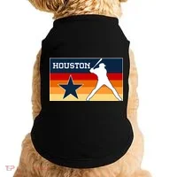 Baseball Player Silhouette Houston Flag Doggie Tank thumb 0