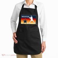 Baseball Player Silhouette Houston Flag Apron thumb 2