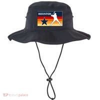 Baseball Player Silhouette Houston Flag Bucket Hat thumb 0