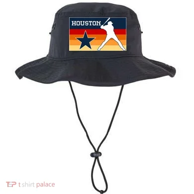 Baseball Player Silhouette Houston Flag Bucket Hat
