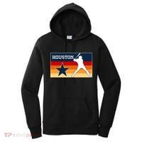 Baseball Player Silhouette Houston Flag Women's Hoodie thumb 0