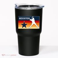 Baseball Player Silhouette Houston Flag Tumbler thumb 0