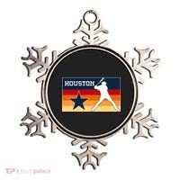 Baseball Player Silhouette Houston Flag Ornament thumb 0