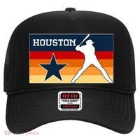 Baseball Player Silhouette Houston Flag Hat thumb 0