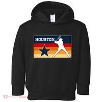 Baseball Player Silhouette Houston Flag Toddler Hoodie thumb 0