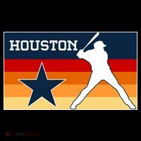 Baseball Player Silhouette Houston Flag Visor thumb 3
