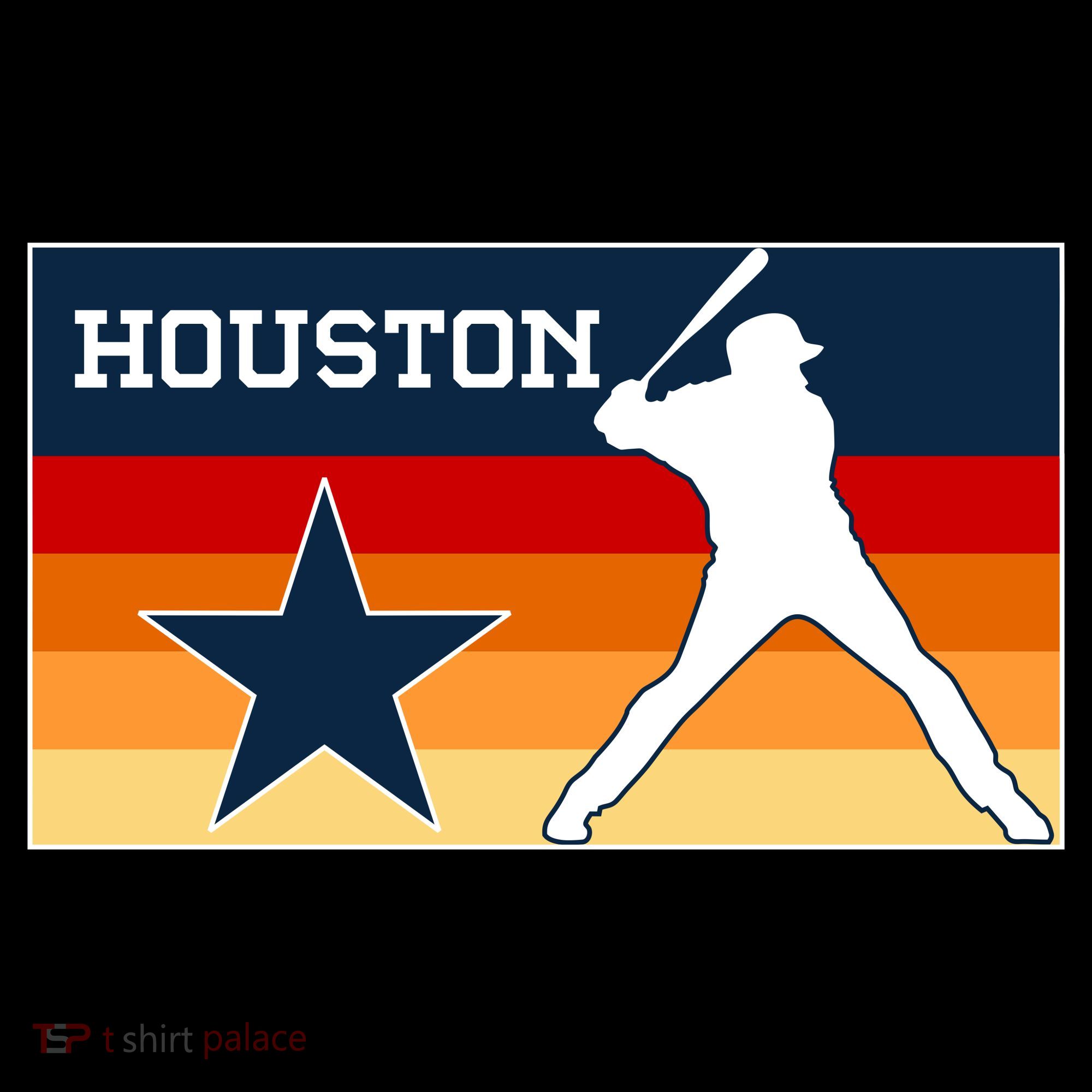 Baseball Player Silhouette Houston Flag Visor