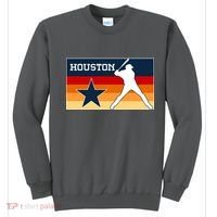 Baseball Player Silhouette Houston Flag Sweatshirt thumb 0