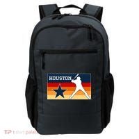 Baseball Player Silhouette Houston Flag Backpack thumb 0