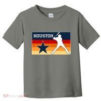 Baseball Player Silhouette Houston Flag Toddler T-Shirt thumb 0