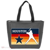 Baseball Player Silhouette Houston Flag Tote Bag thumb 0