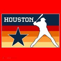 Baseball Player Silhouette Houston Flag Santa Hat thumb 1