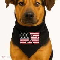 Baseball Player USA American Flag USA-Made Doggie Bandana thumb 1