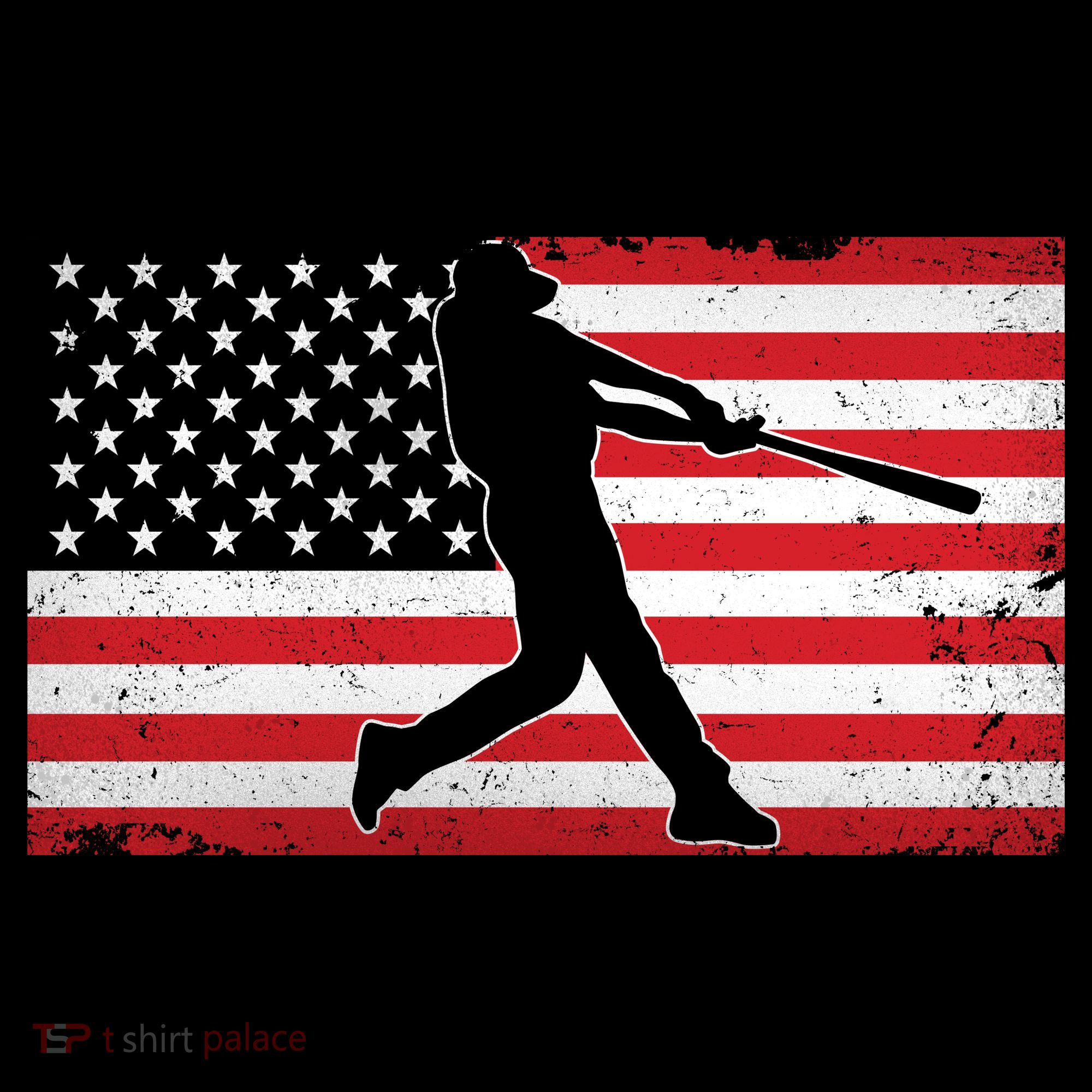 Baseball Player USA American Flag Women's Hoodie