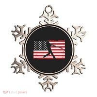 Baseball Player USA American Flag Ornament thumb 0