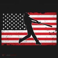 Baseball Player USA American Flag Kids Hoodie thumb 5