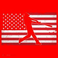Baseball Player USA American Flag Santa Hat thumb 1