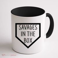 Baseball Savages In The Box Home Plate Coffee Mug thumb 1