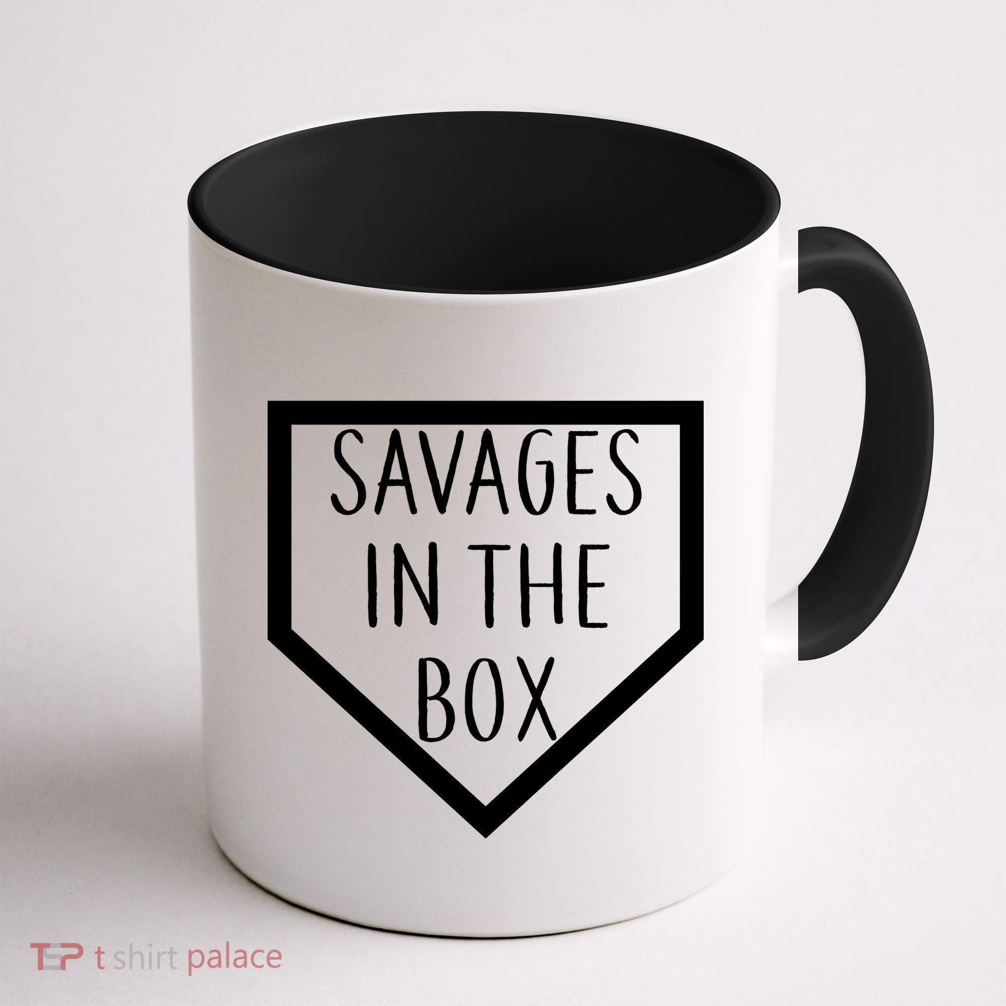 Baseball Savages In The Box Home Plate Coffee Mug