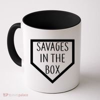 Baseball Savages In The Box Home Plate Coffee Mug thumb 0