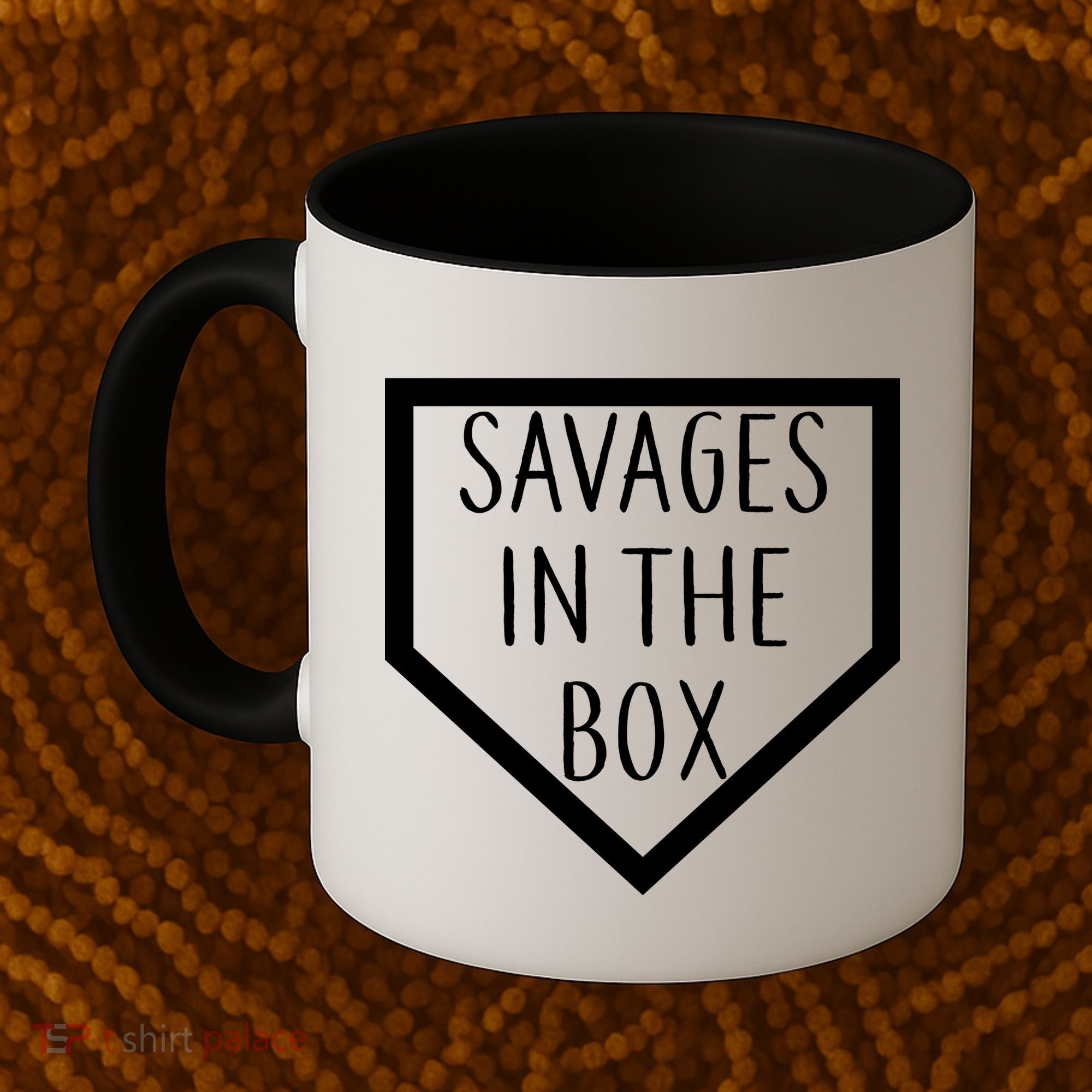 Baseball Savages In The Box Home Plate Coffee Mug