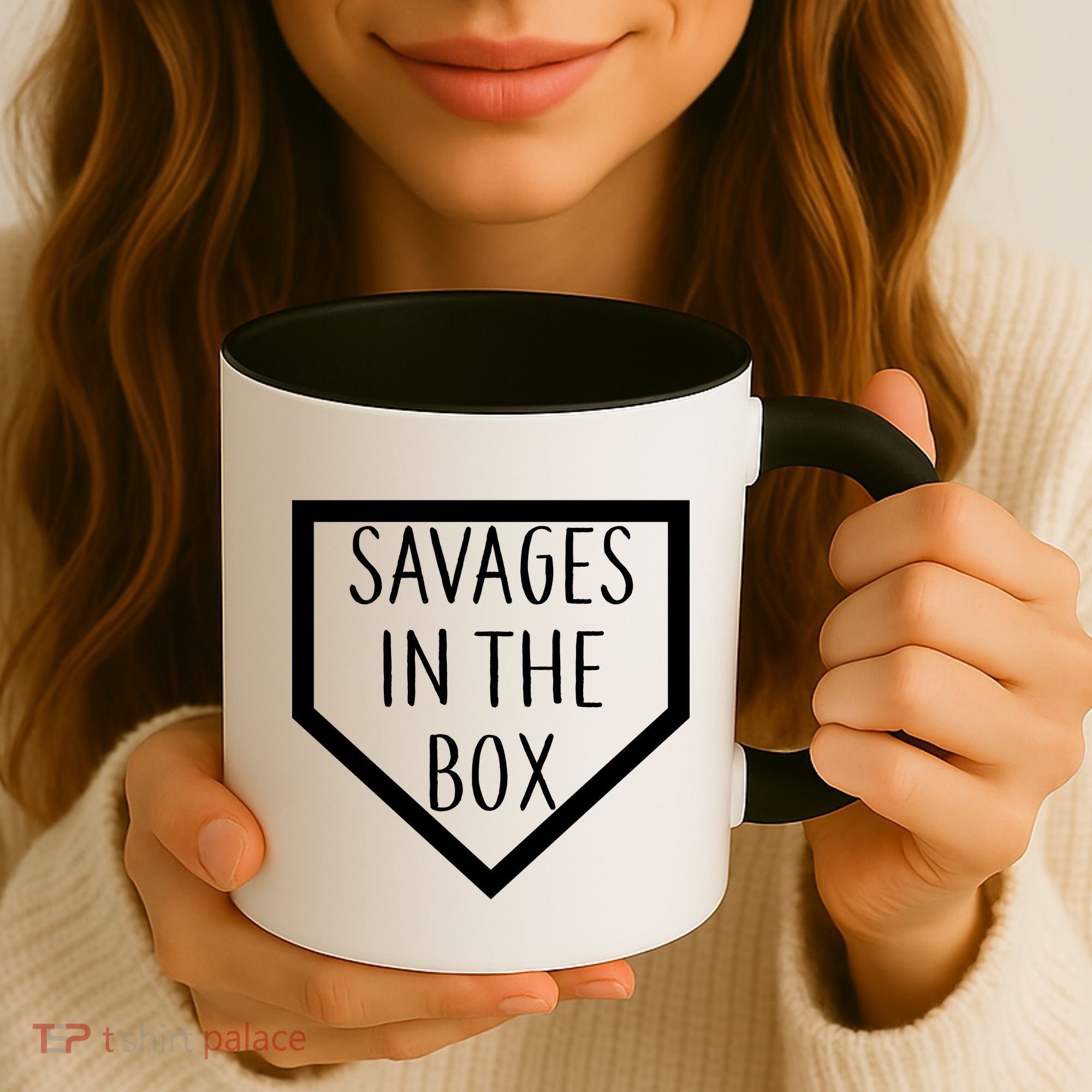 Baseball Savages In The Box Home Plate Coffee Mug