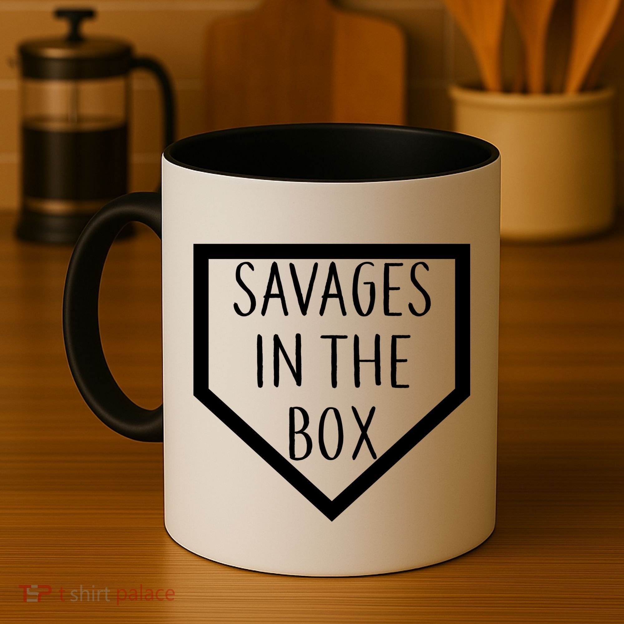 Baseball Savages In The Box Home Plate Coffee Mug