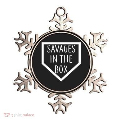 Baseball Savages In The Box Home Plate Ornament