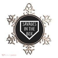 Baseball Savages In The Box Home Plate Ornament thumb 0