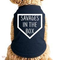 Baseball Savages In The Box Home Plate Doggie Tank thumb 0